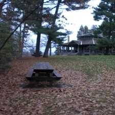 A pavillion and picnic spot.